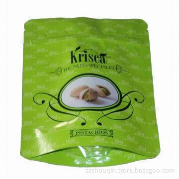Stand-up Snack Food Bag with Zipper, Bottom Gusset and Great Printing
